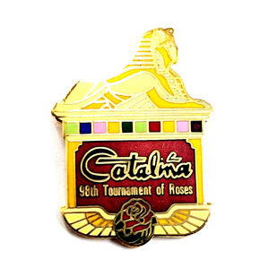 VTG 98th Catalina Tournament of Roses Rose Parade Enamel Pin Souvenir Sphinx